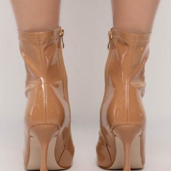 AZALEA WANG FOR THE LOVE OF IT ALL STILETTO BOOTIE IN NUDE ( BRAND NEW !!!!! ) - Picture 3 of 7
